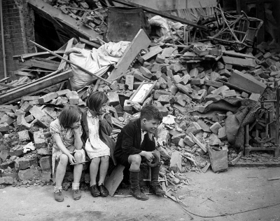East London during the Blitz - WWII